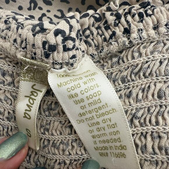 Japna Womens Leopard Print Sleeveless Button Front Beige/Black Maxi Dress Small - Picture 7 of 7